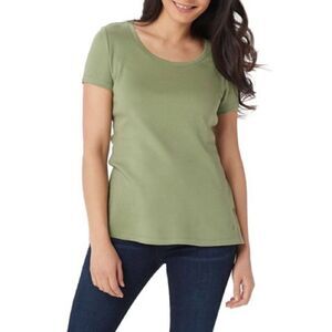 Isaac Mizrahi Essentials Scoop-Neck Side Slit Top